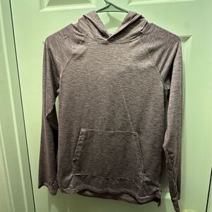 Boys Burgundy Hooded Long Sleeve Shirt